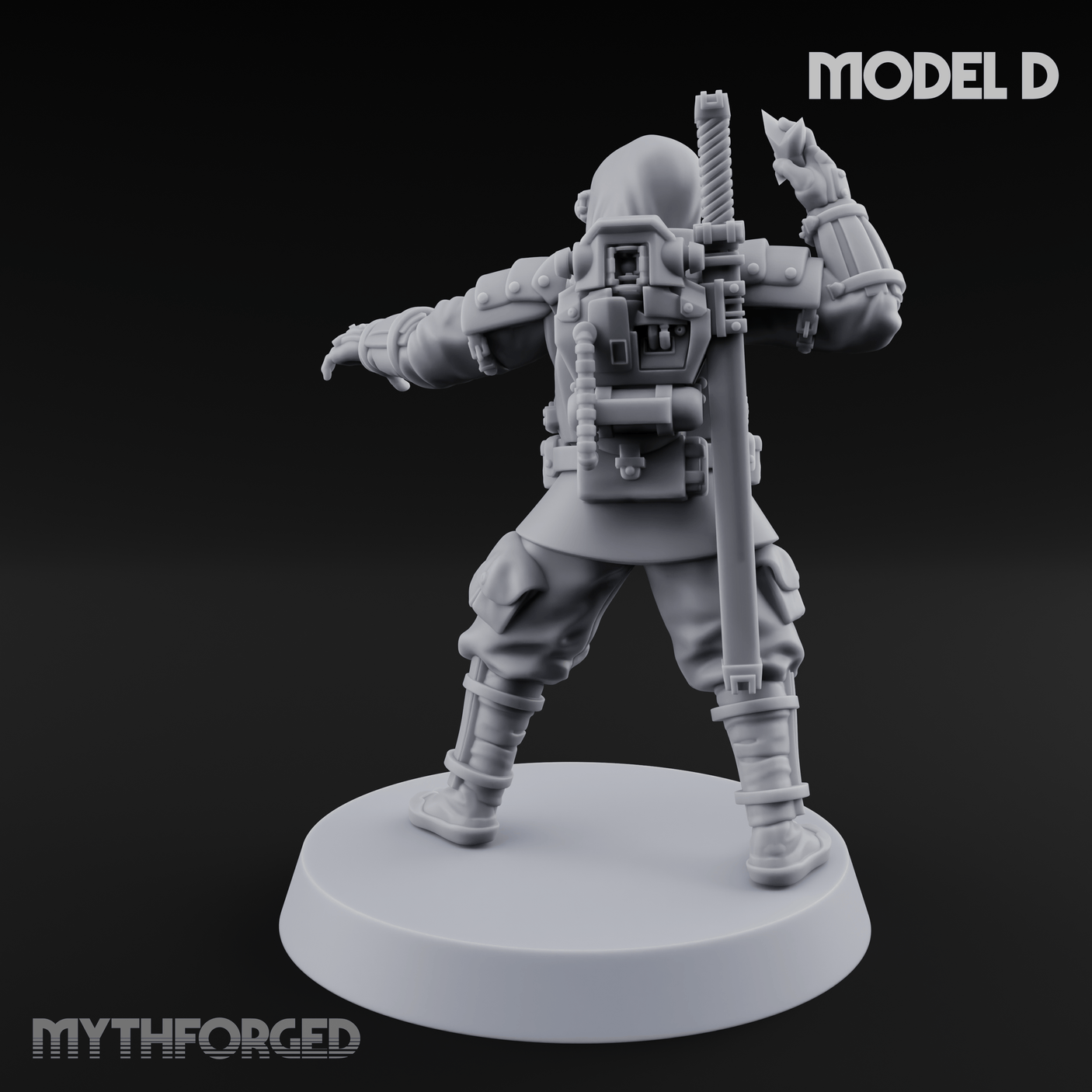 Weird War Japanese Ninja Soldiers D Miniature for Dungeons and Dragons, Pathfinder or other TTRPGs