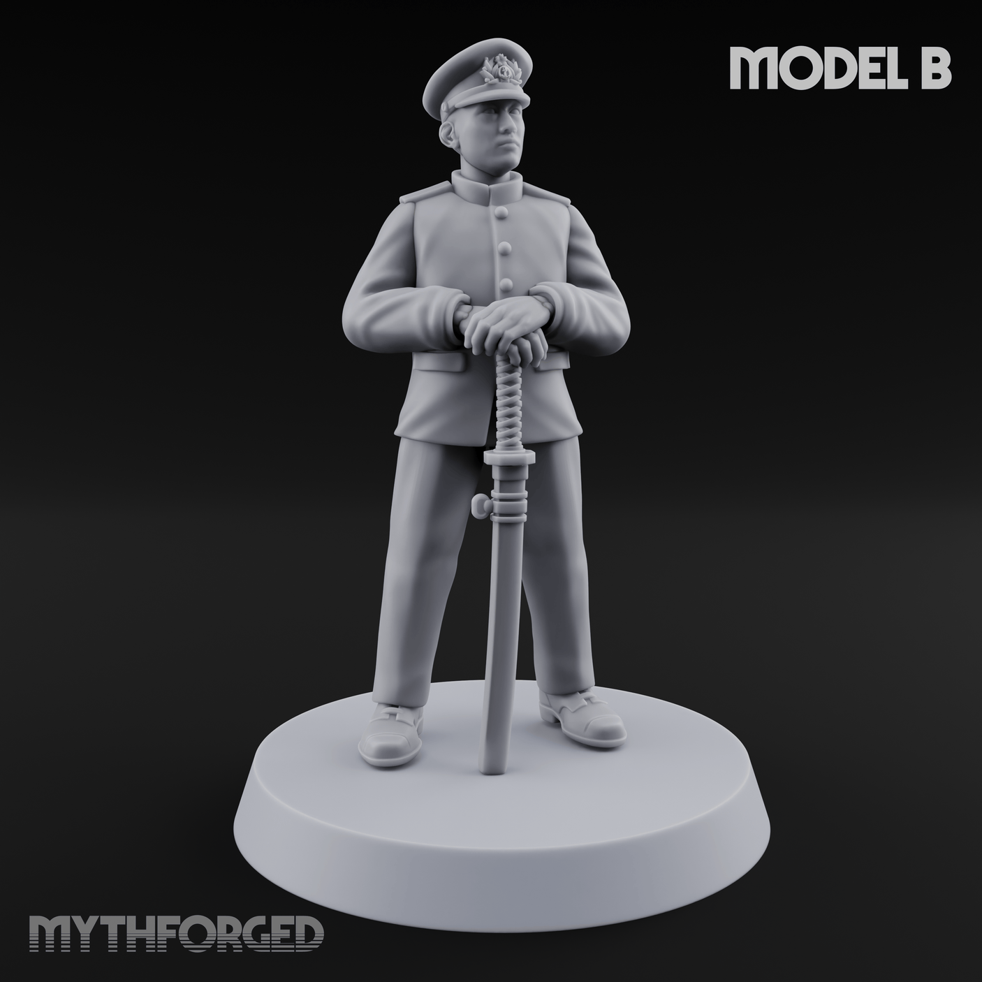 Weird War Japanese Officers B Miniature for Dungeons and Dragons, Pathfinder or other TTRPGs