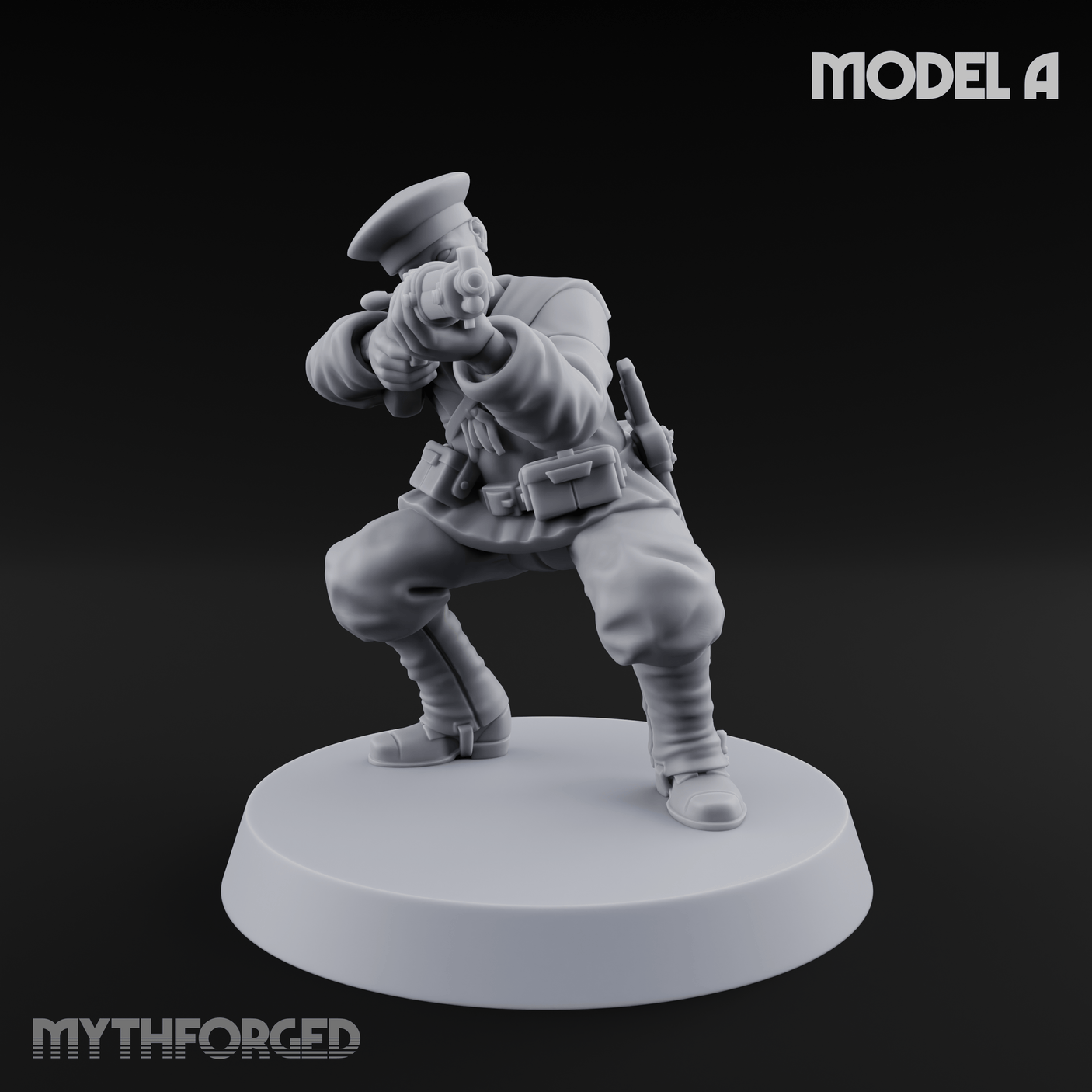 Weird War Japanese Aiming Riflemen A Miniature for Dungeons and Dragons, Pathfinder or other TTRPGs