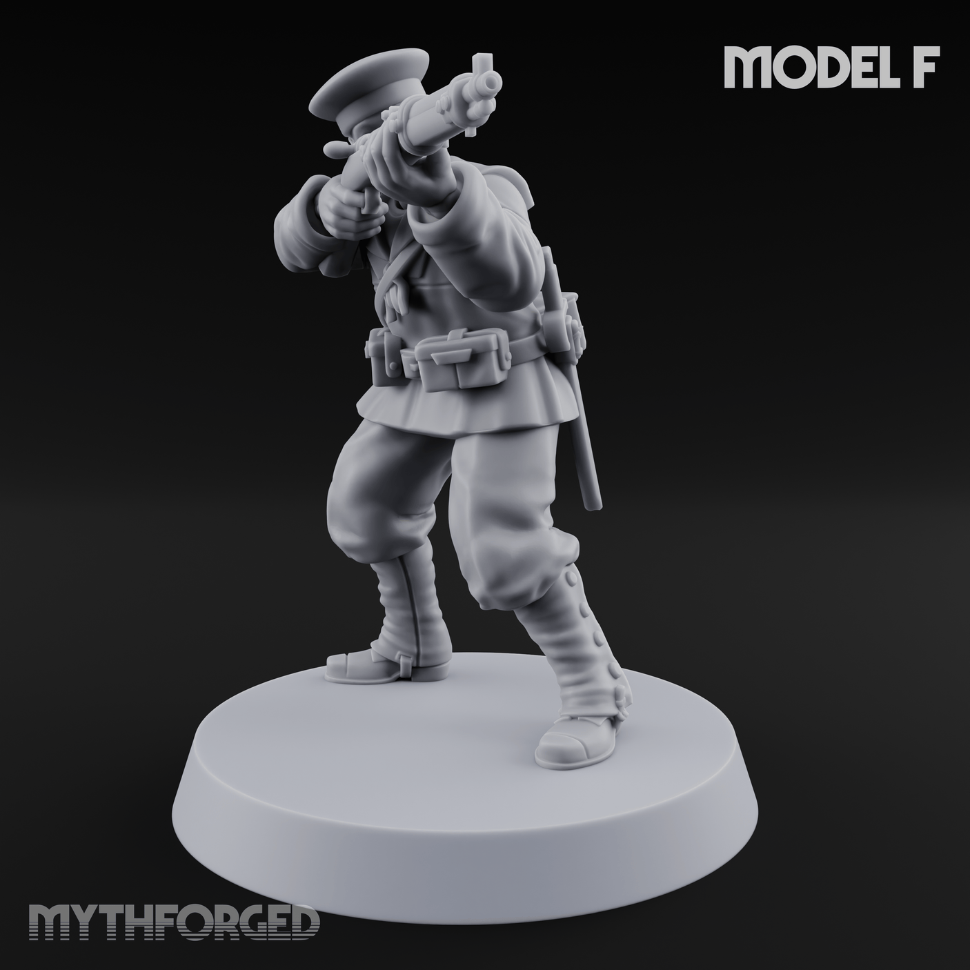 Weird War Japanese Aiming Riflemen Miniature for Dungeons and Dragons, Pathfinder or other TTRPGs