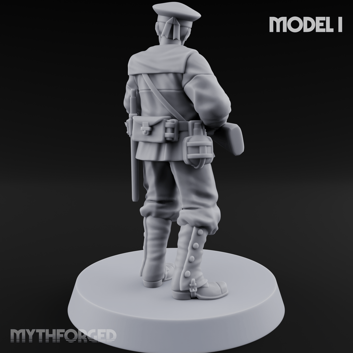Weird War Japanese Aiming Riflemen I Miniature for Dungeons and Dragons, Pathfinder or other TTRPGs