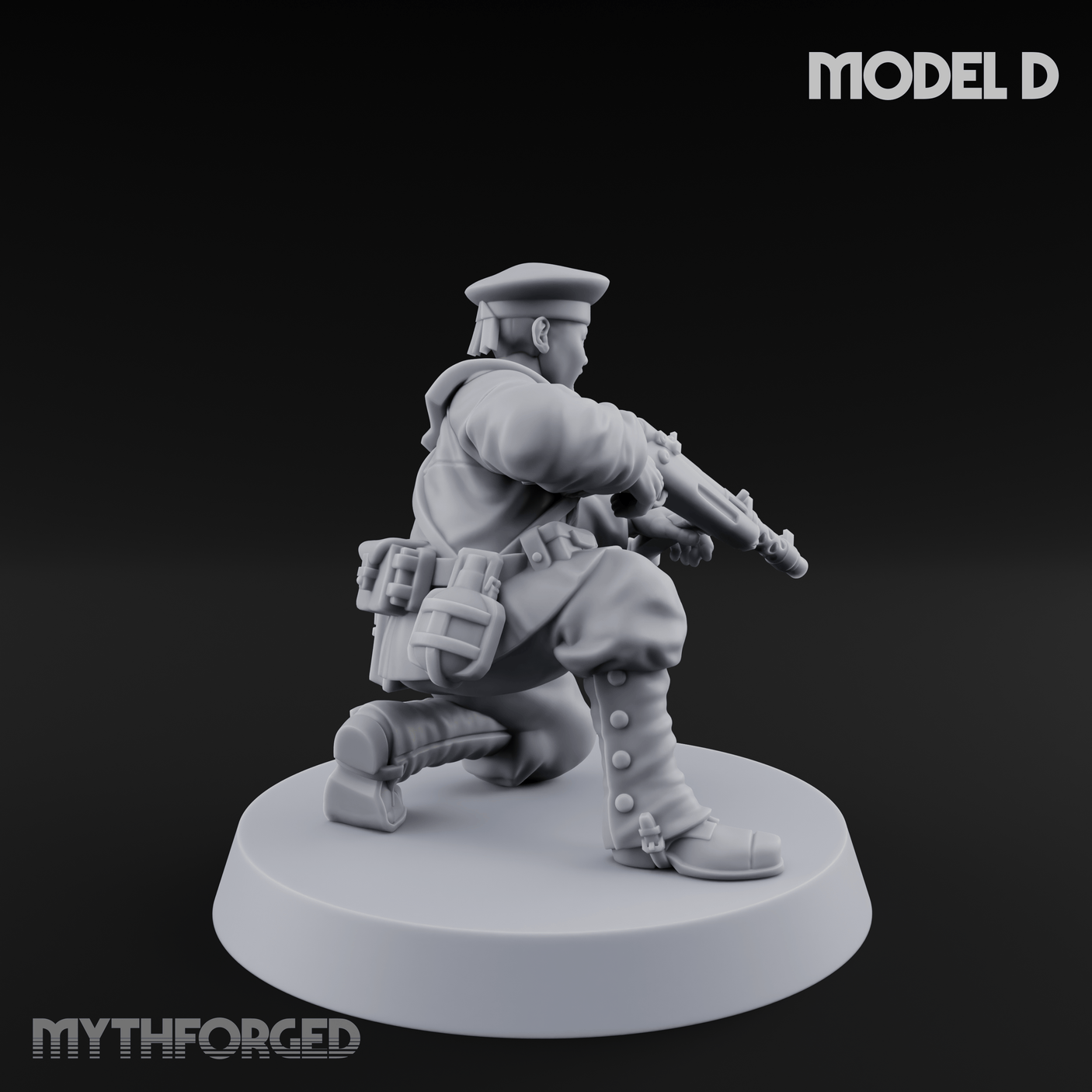 Weird War Japanese Scary SMG Gunners D Miniature for Dungeons and Dragons, Pathfinder or other TTRPGs