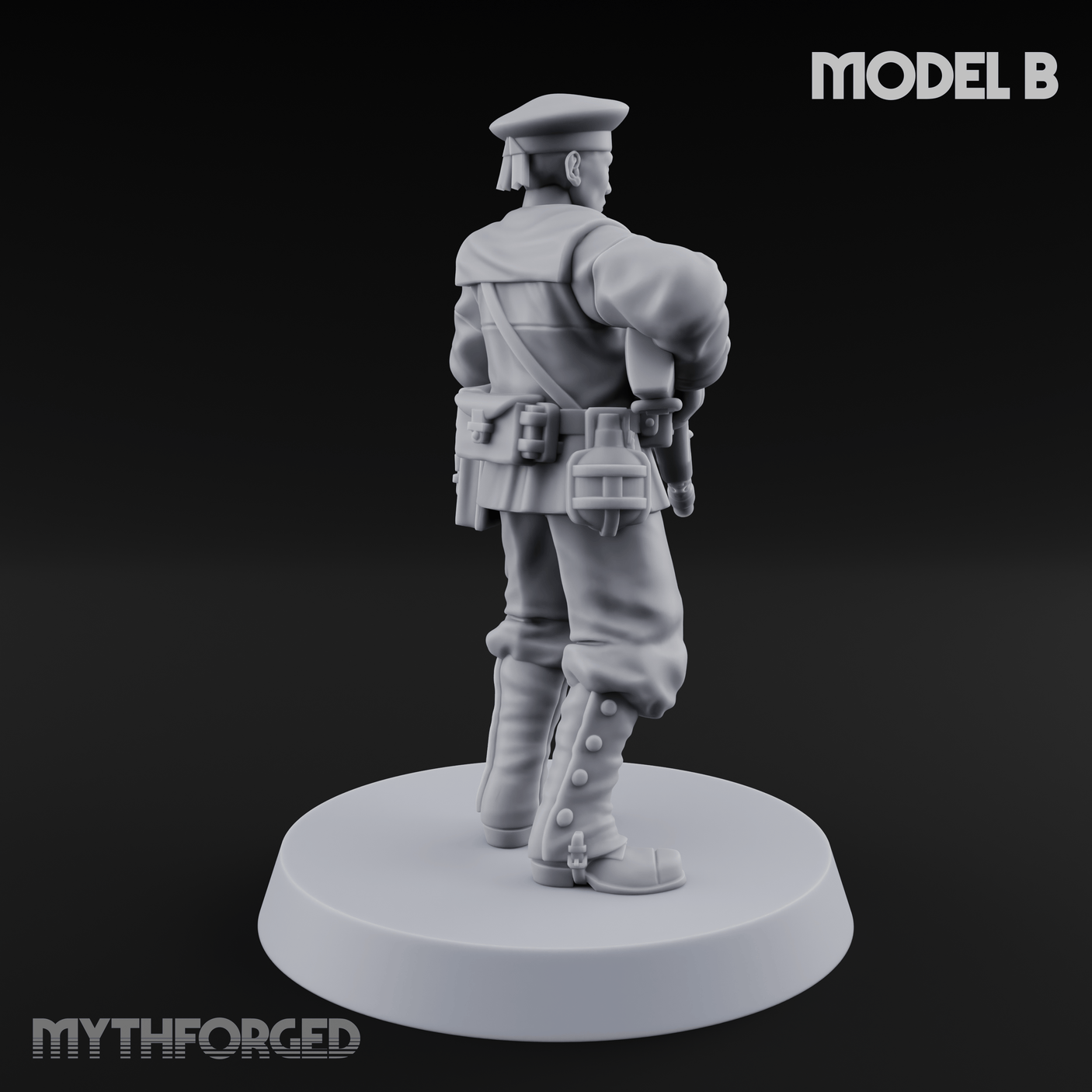 Weird War Japanese Scary SMG Gunners B Miniature for Dungeons and Dragons, Pathfinder or other TTRPGs