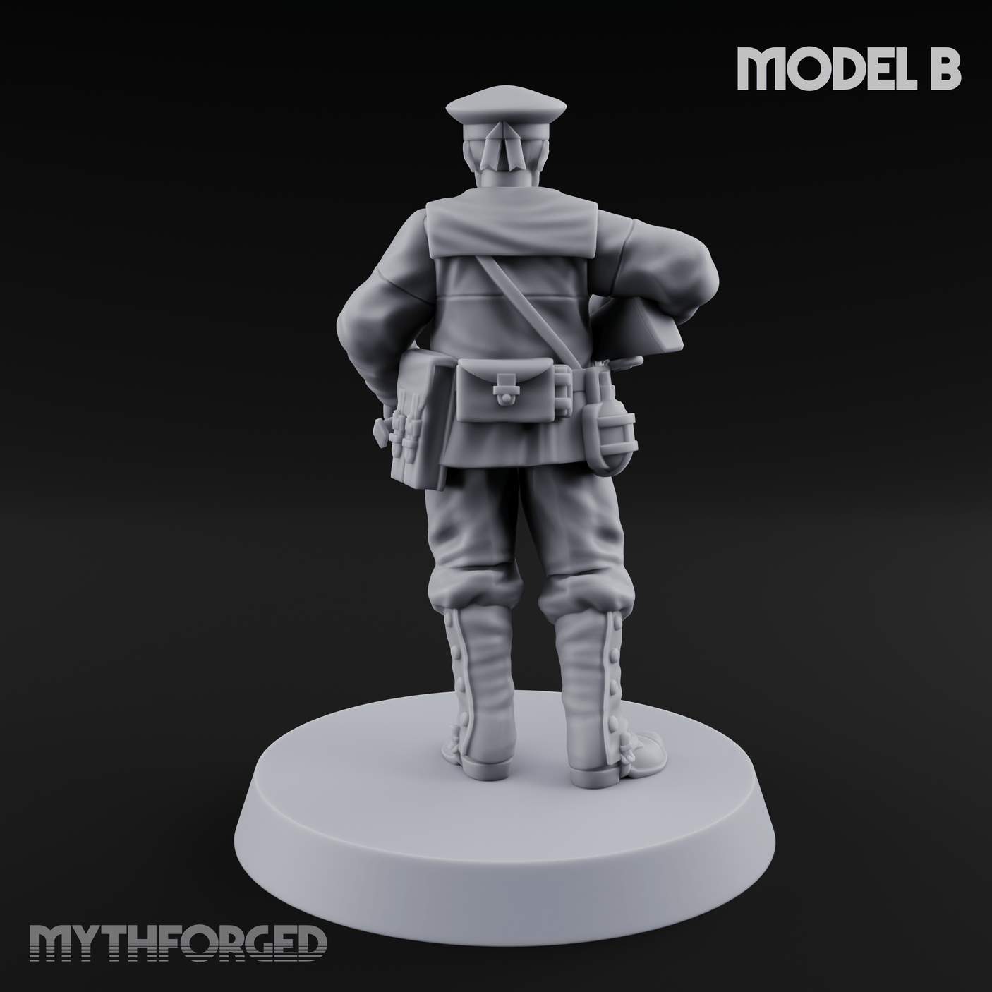 Weird War Japanese Scary SMG Gunners B Miniature for Dungeons and Dragons, Pathfinder or other TTRPGs