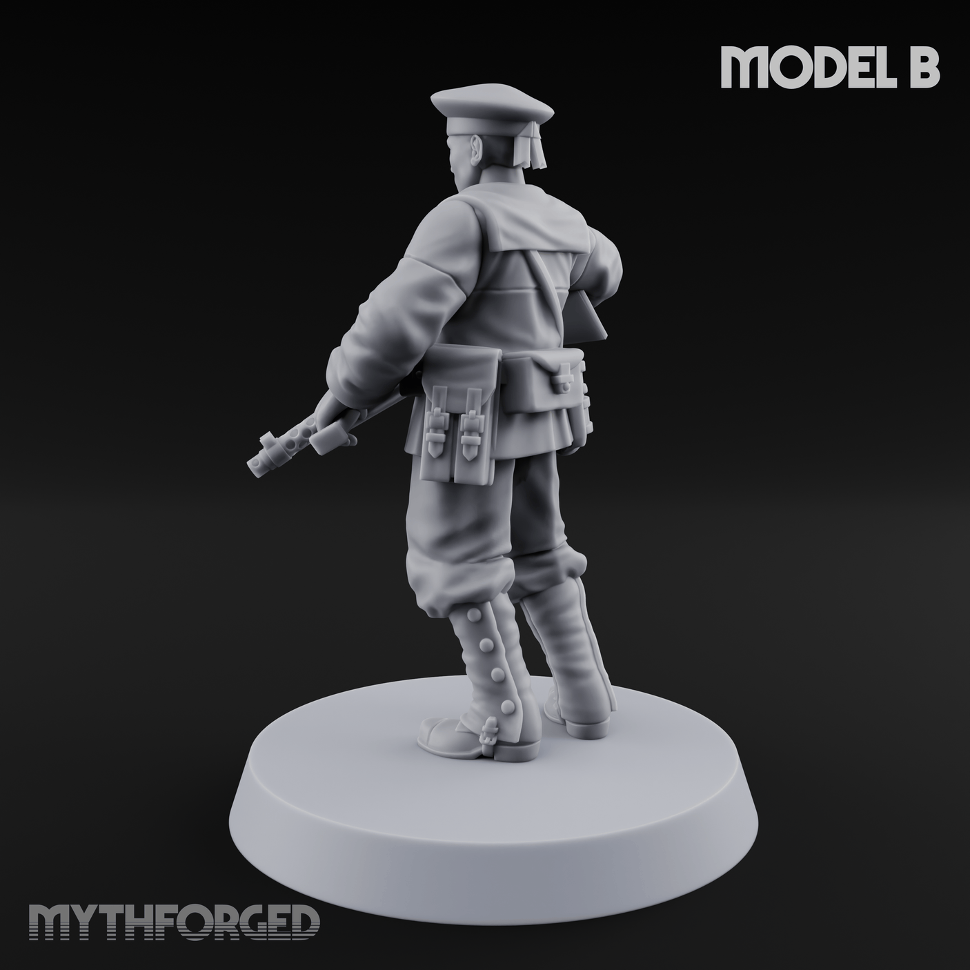 Weird War Japanese Scary SMG Gunners B Miniature for Dungeons and Dragons, Pathfinder or other TTRPGs