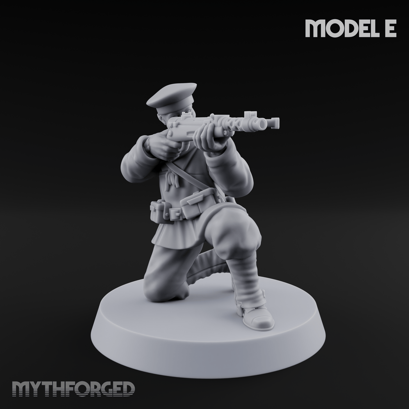 Weird War Japanese Scary SMG Gunners E Miniature for Dungeons and Dragons, Pathfinder or other TTRPGs