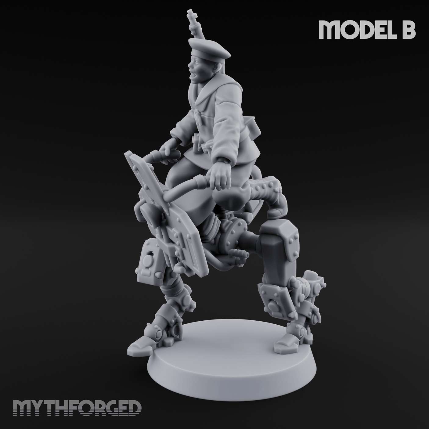 Weird War Japanese Walker Pilots B Miniature for Dungeons and Dragons, Pathfinder or other TTRPGs
