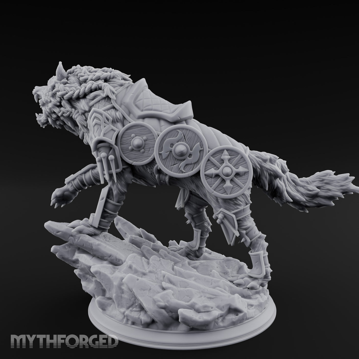 Jaws Snapping Lunging Armoured Dire Wolf gallery 11