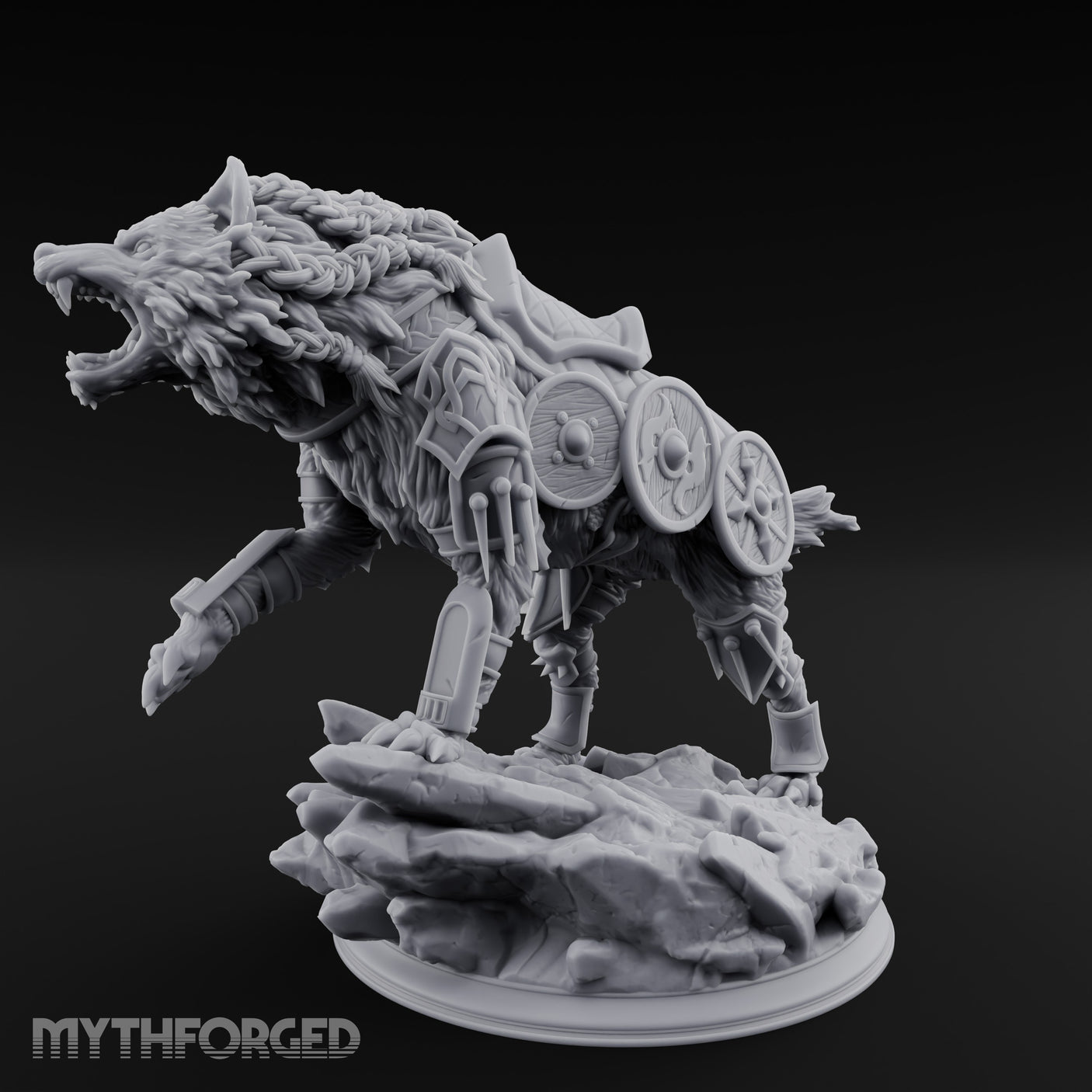 Jaws Snapping Lunging Armoured Dire Wolf gallery 13