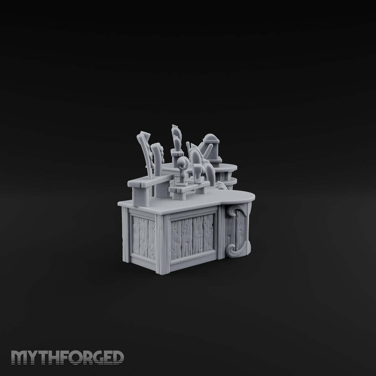 Appraised Under Glass Wooden Jeweler Shop Furniture B
