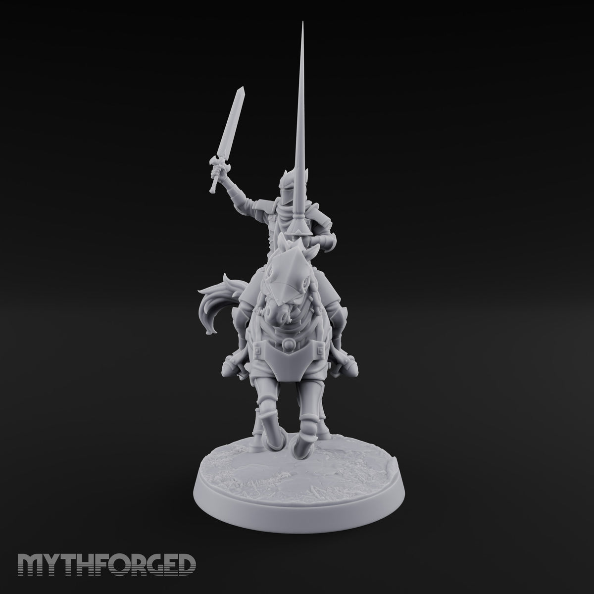 Lances Level, Nobody Yields Human Jousting Knights on Horses — B