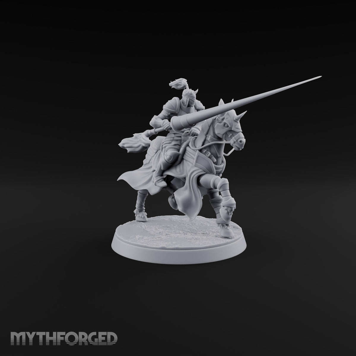 Lances Level, Nobody Yields Human Jousting Knights on Horses — C