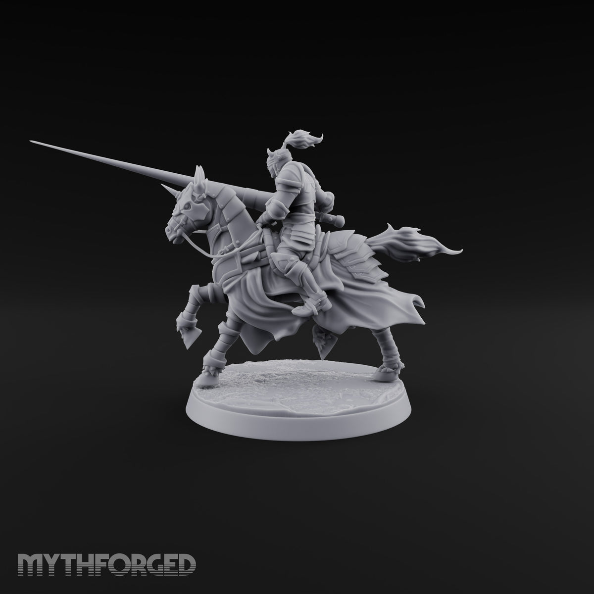 Lances Level, Nobody Yields Human Jousting Knight on Horse C
