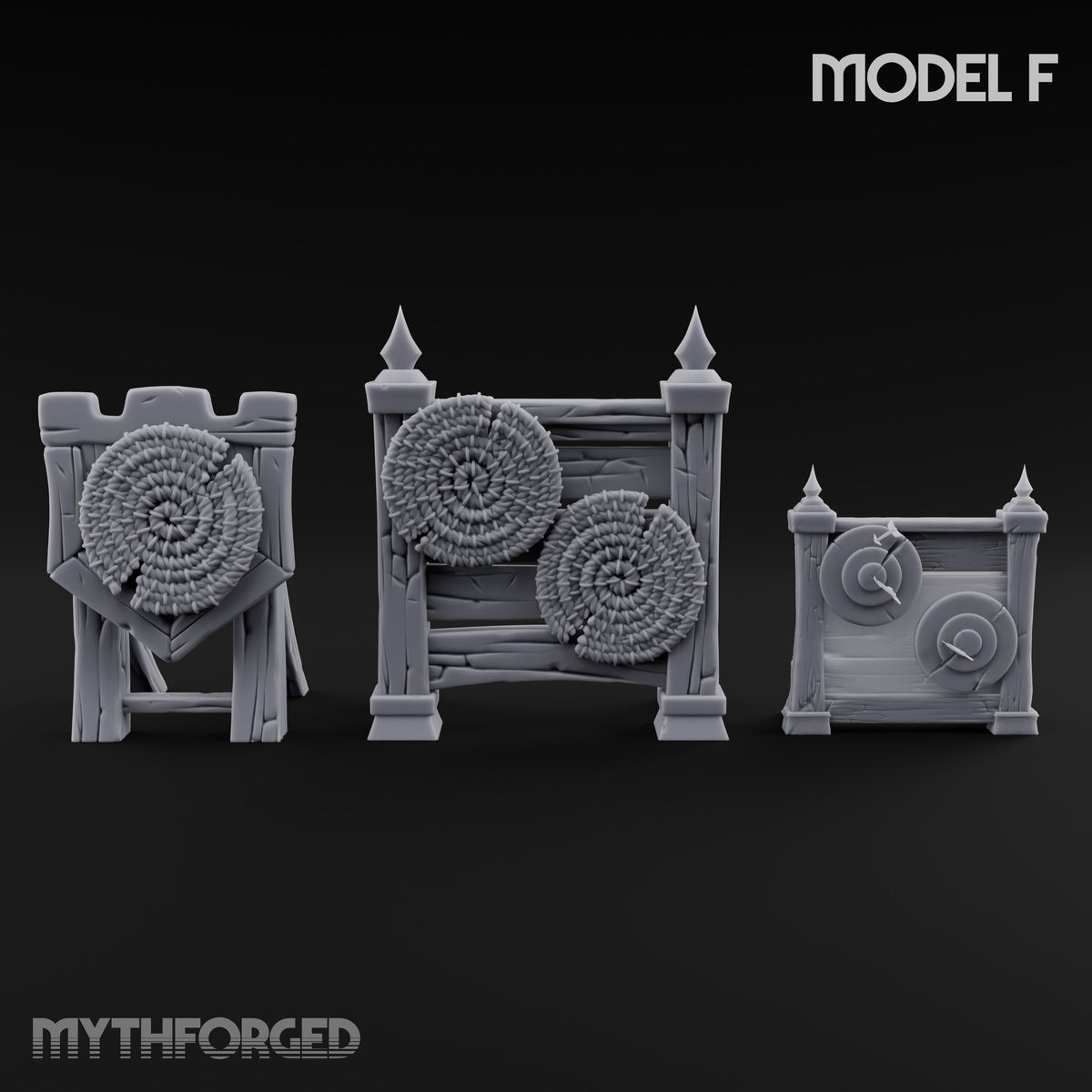 Tilt Yard Trimmings Wooden Jousting Tournament Terrain Set — F