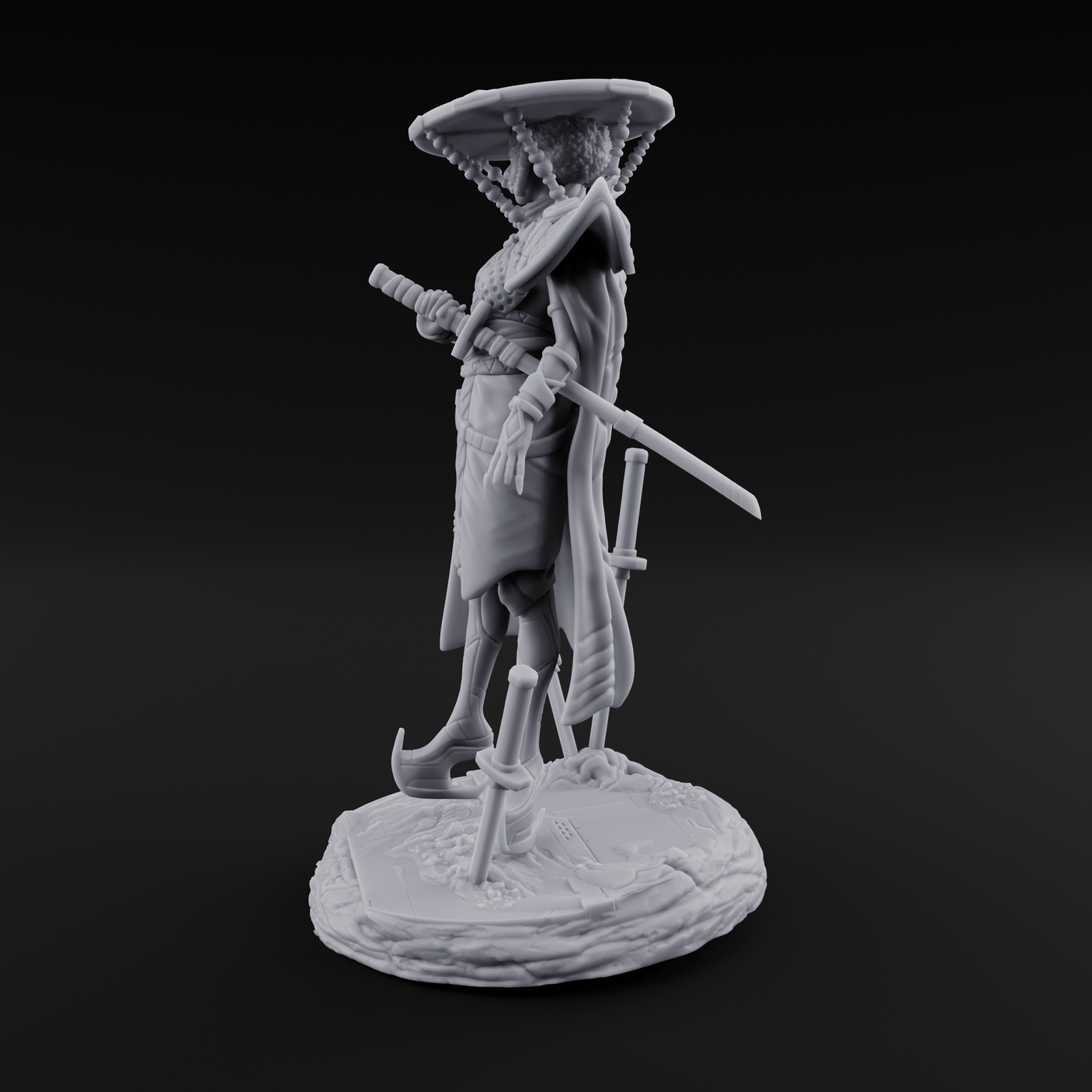 Swords Planted Human Sword Saint Miniature for Dungeons and Dragons, Pathfinder or other TTRPGs