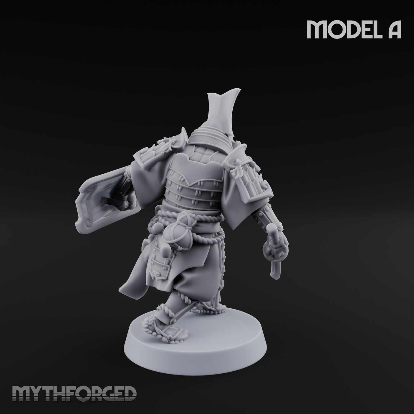 Katana Swinging Samurai Warrior A Miniature for Dungeons and Dragons, Pathfinder or other TTRPGs