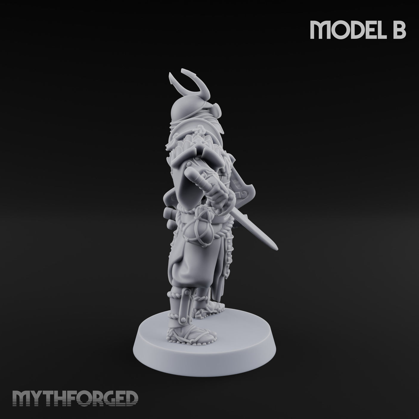 Katana Swinging Samurai Warrior B Miniature for Dungeons and Dragons, Pathfinder or other TTRPGs