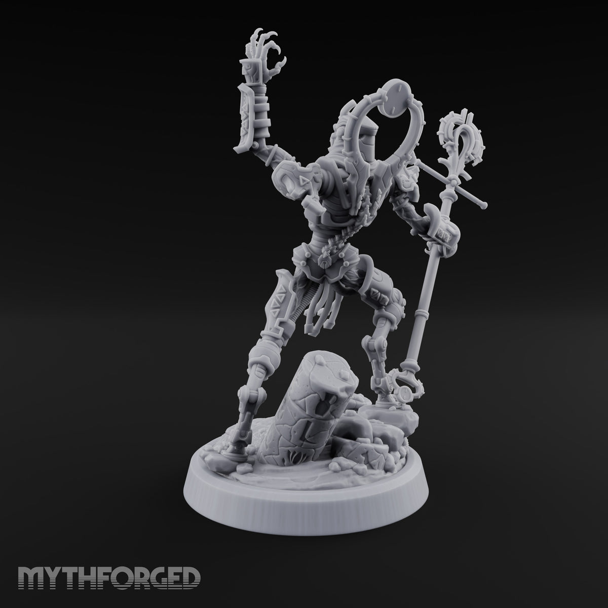 Ankh Raised, Bones Rattled Skeleton Ankh Warrior C