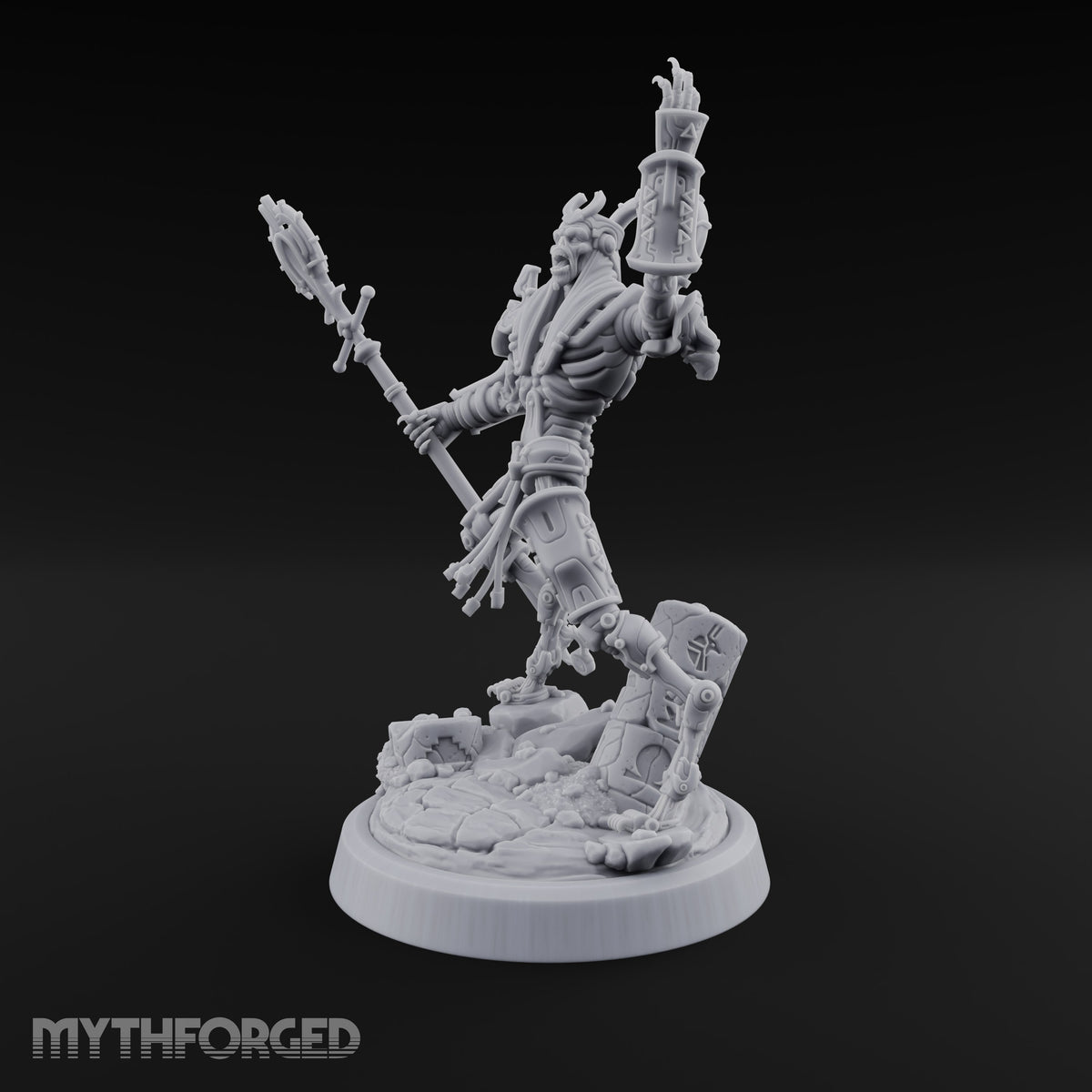 Ankh Raised, Bones Rattled Skeleton Ankh Warrior C