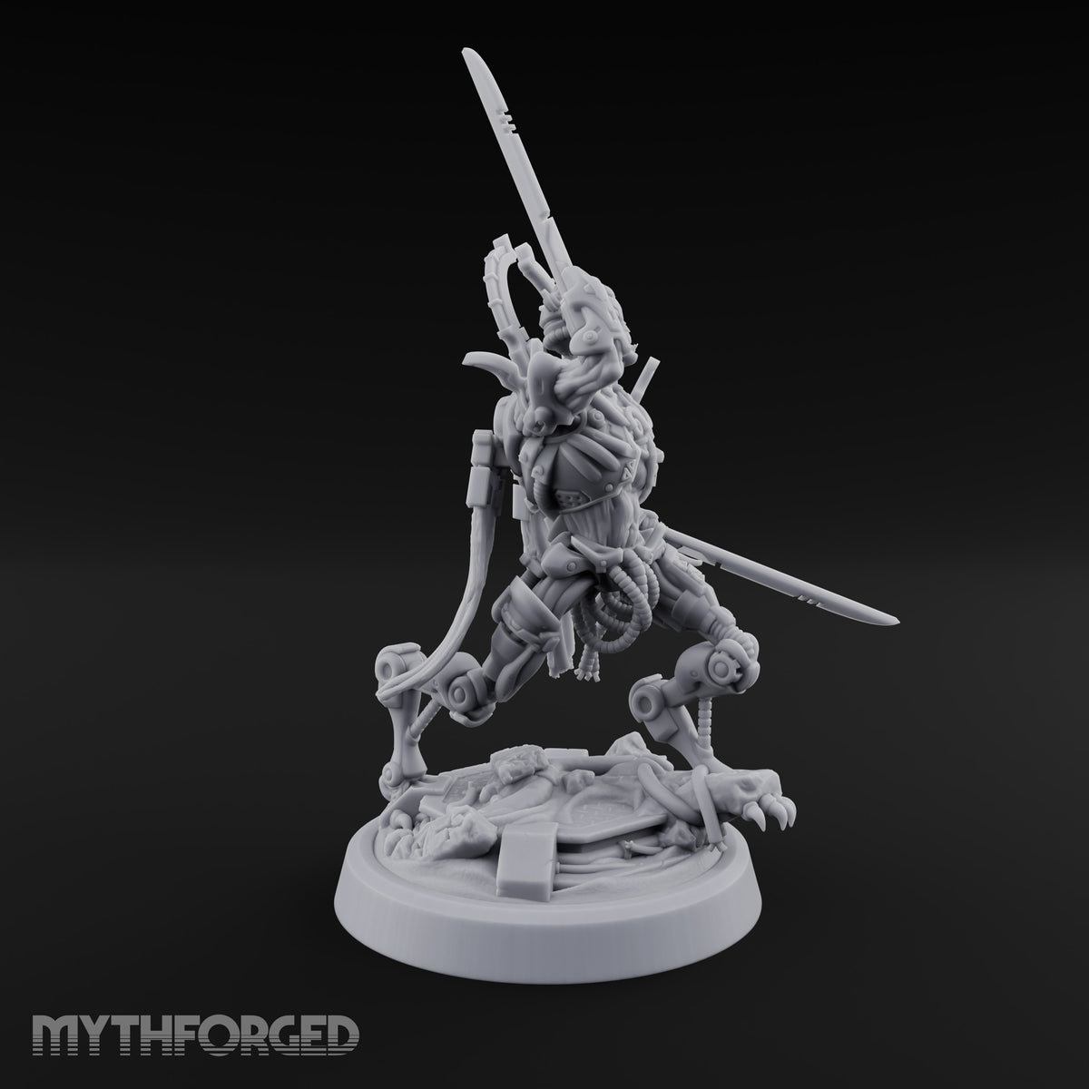 Crescent Crown, Wires Exposed Mummy Cybernetic Blade Warrior A