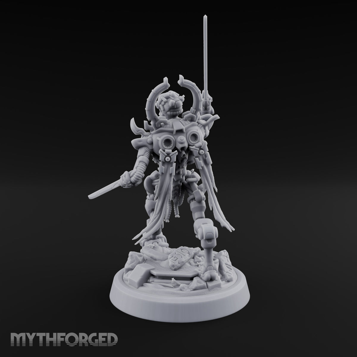 Crescent Crown, Wires Exposed Mummy Cybernetic Blade Warrior A