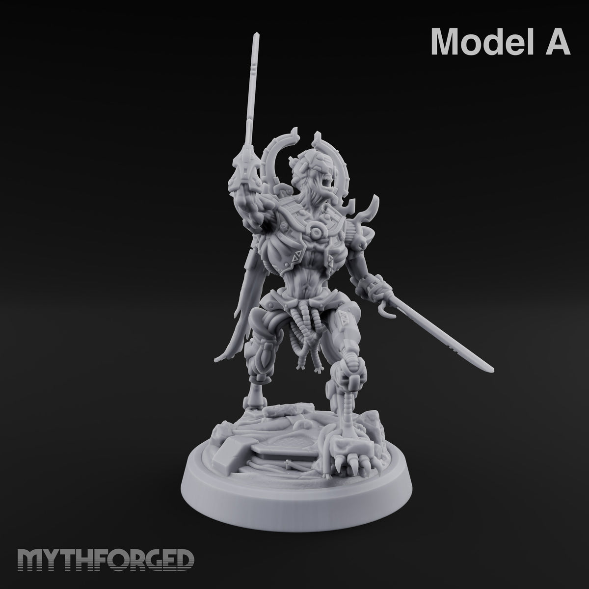 Crescent Crown, Wires Exposed Mummy Cybernetic Blade Warriors — A