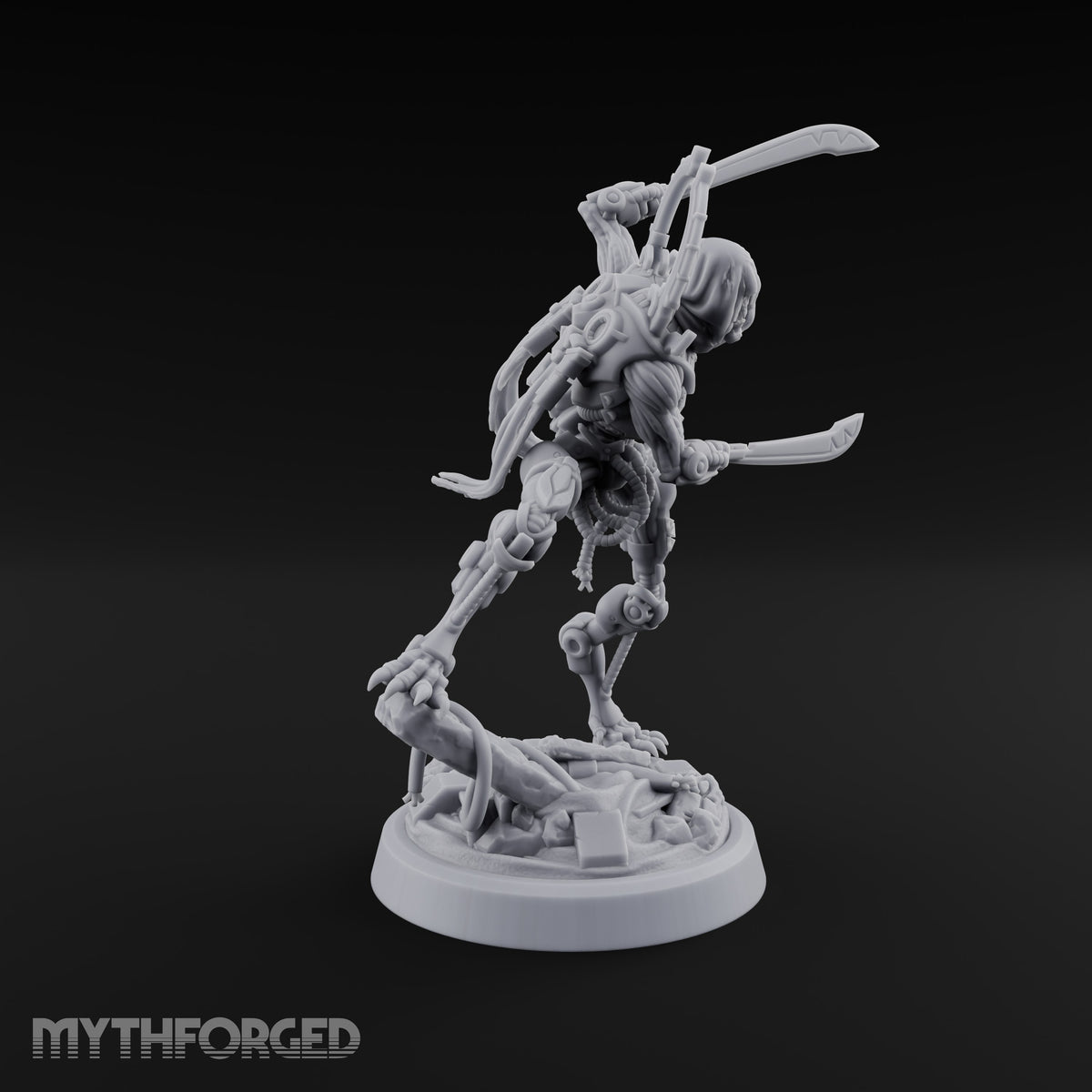 Crescent Crown, Wires Exposed Mummy Cybernetic Blade Warrior B