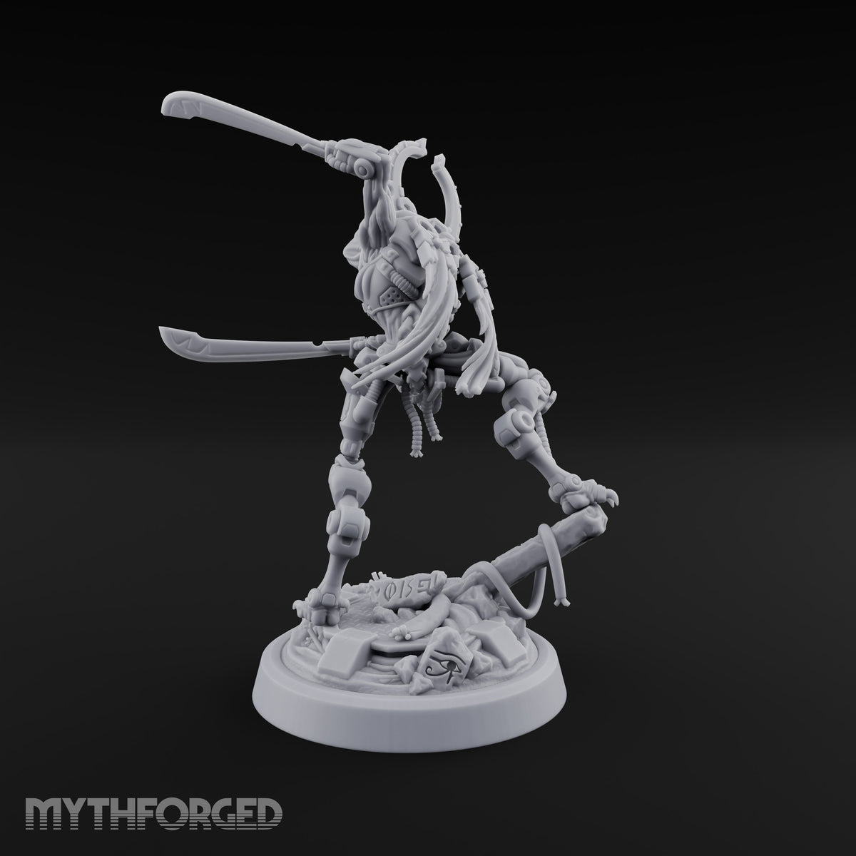 Crescent Crown, Wires Exposed Mummy Cybernetic Blade Warrior B