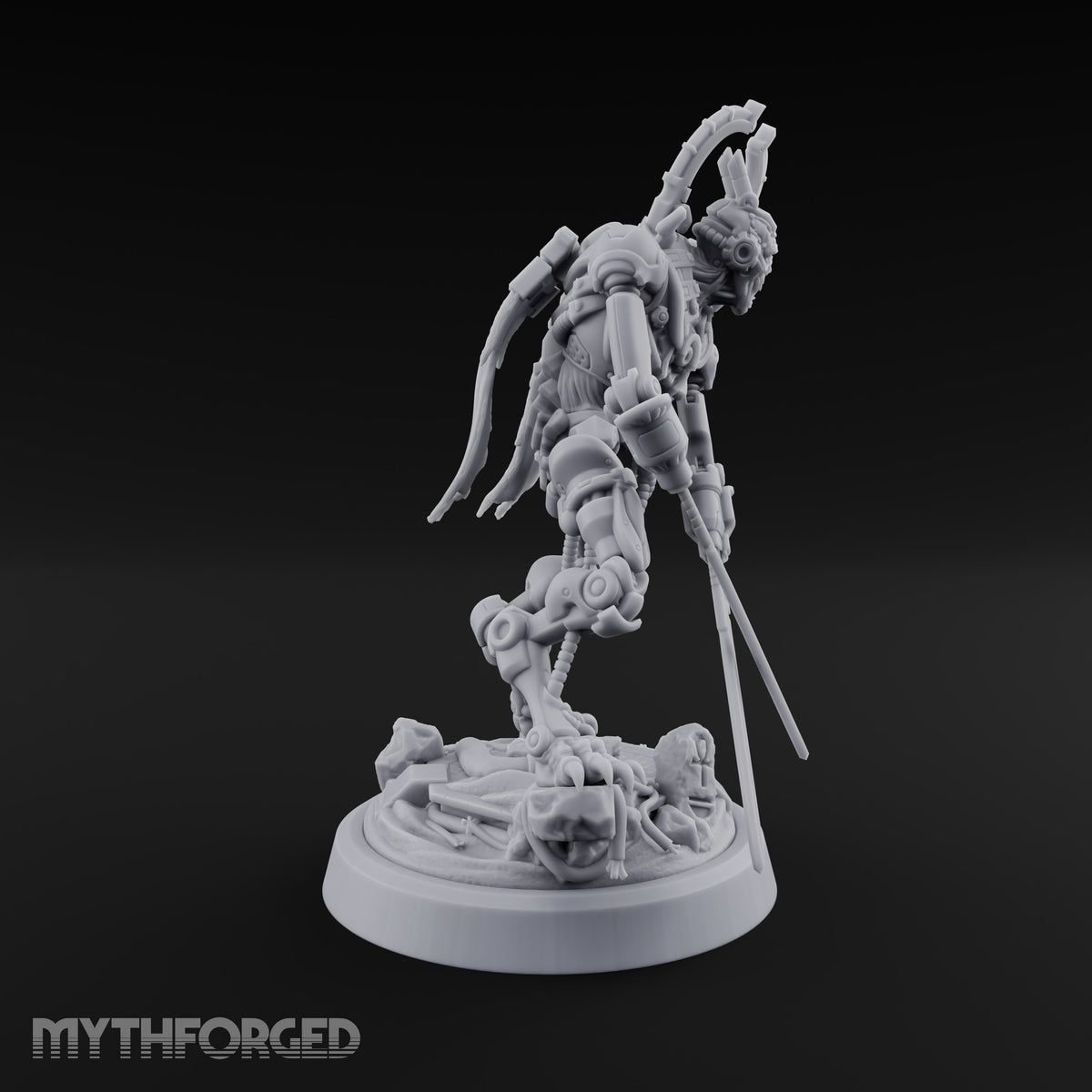 Crescent Crown, Wires Exposed Mummy Cybernetic Blade Warrior C