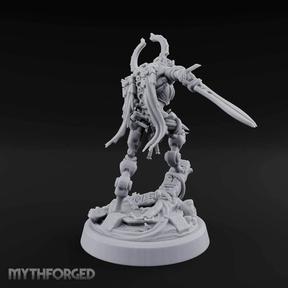 Crescent Crown, Wires Exposed Mummy Cybernetic Blade Warrior D