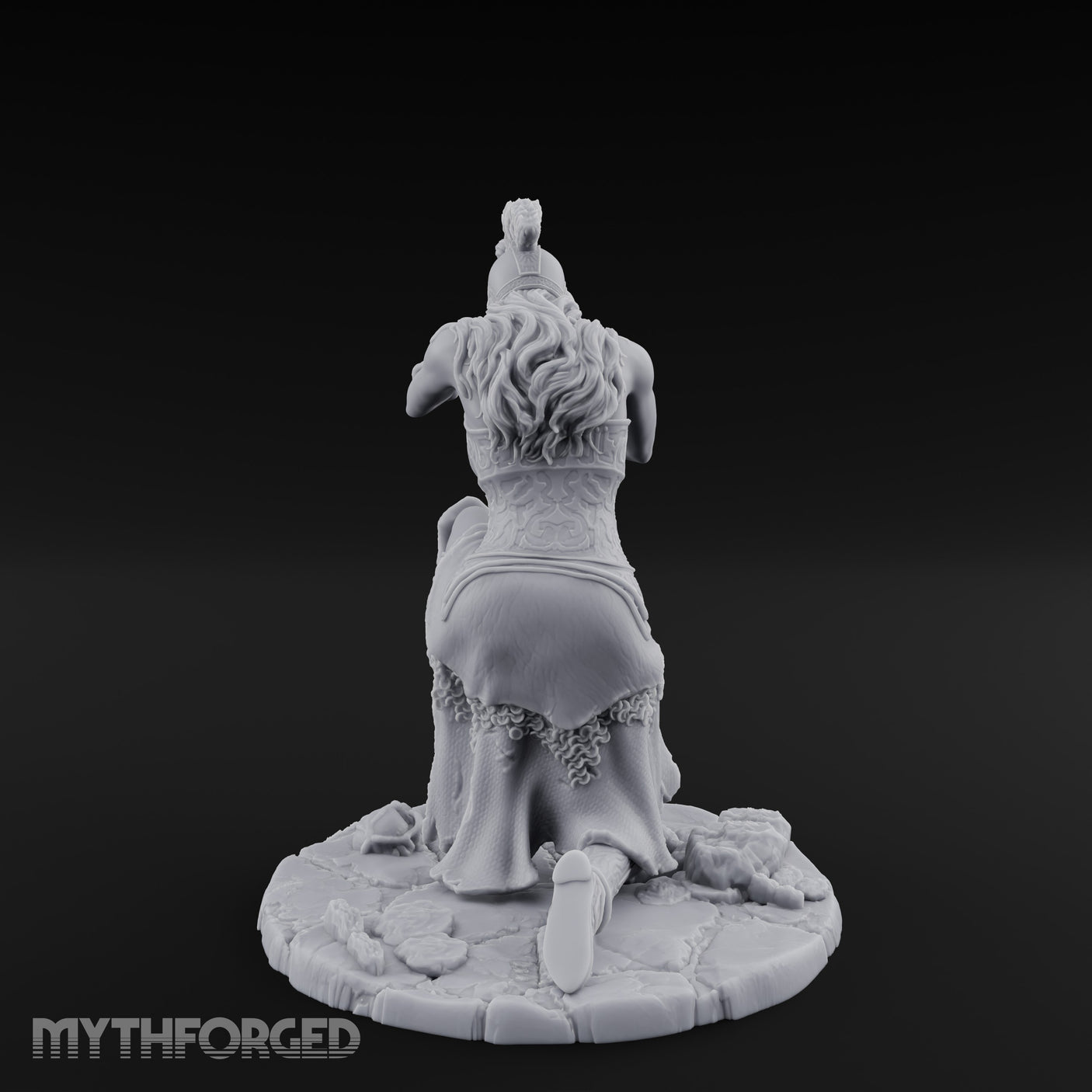 Kneeling In Prayer Human Paladin Miniature for Dungeons and Dragons, Pathfinder or other TTRPGs