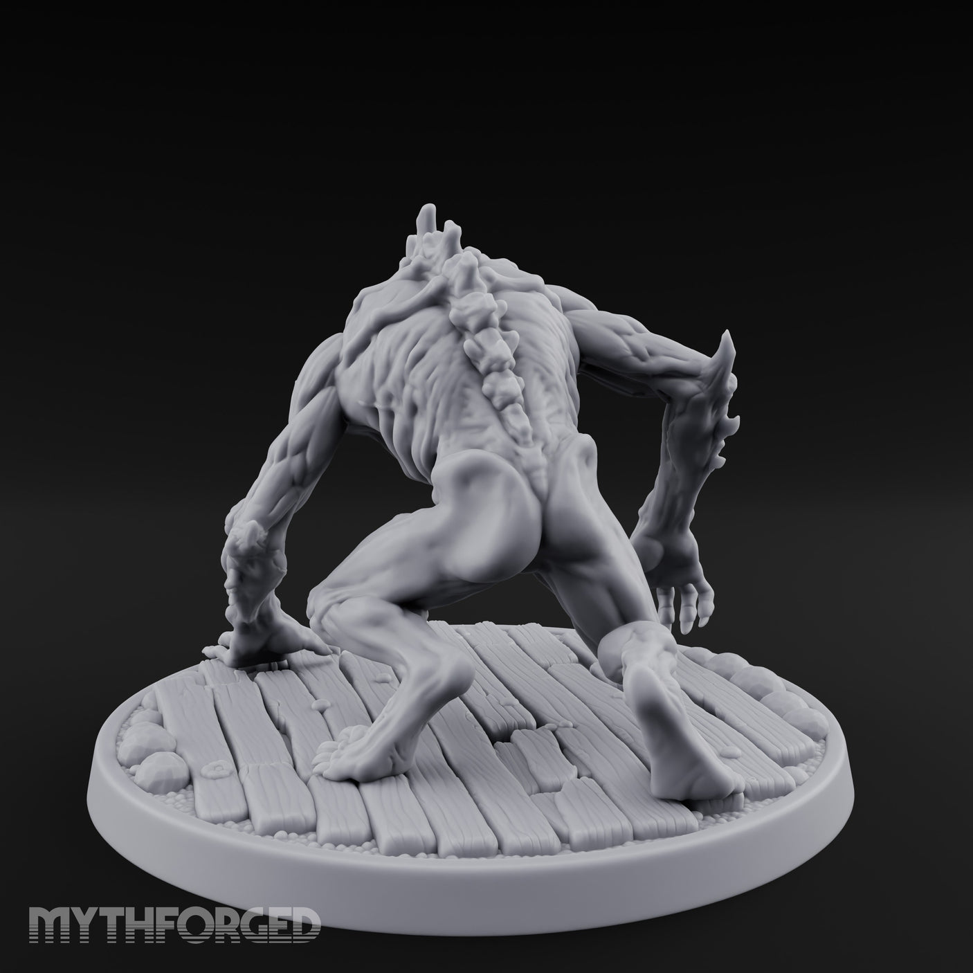 Knuckle Dragging Fang Baring Ghoul Miniature for Dungeons and Dragons, Pathfinder or other TTRPGs