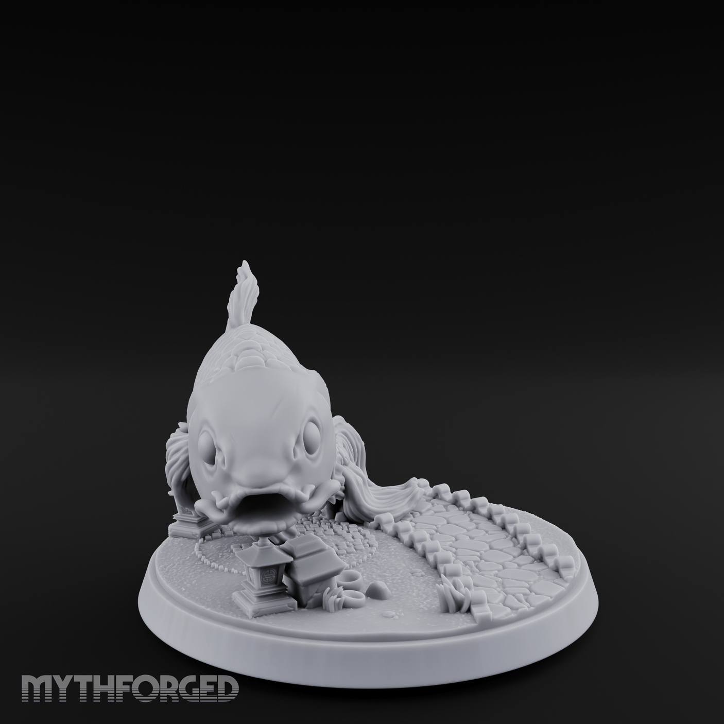 Scales Glinting Koi Beast Miniature for Dungeons and Dragons, Pathfinder or other TTRPGs
