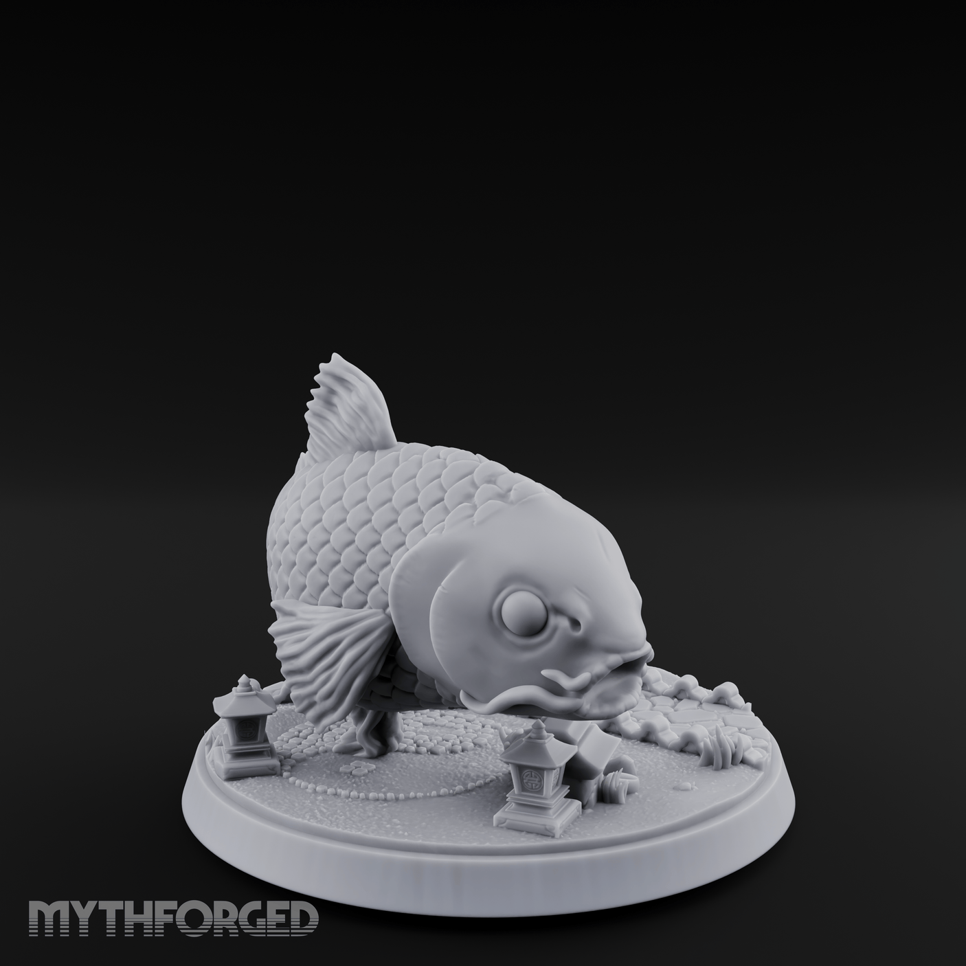 Scales Glinting Koi Beast Miniature for Dungeons and Dragons, Pathfinder or other TTRPGs