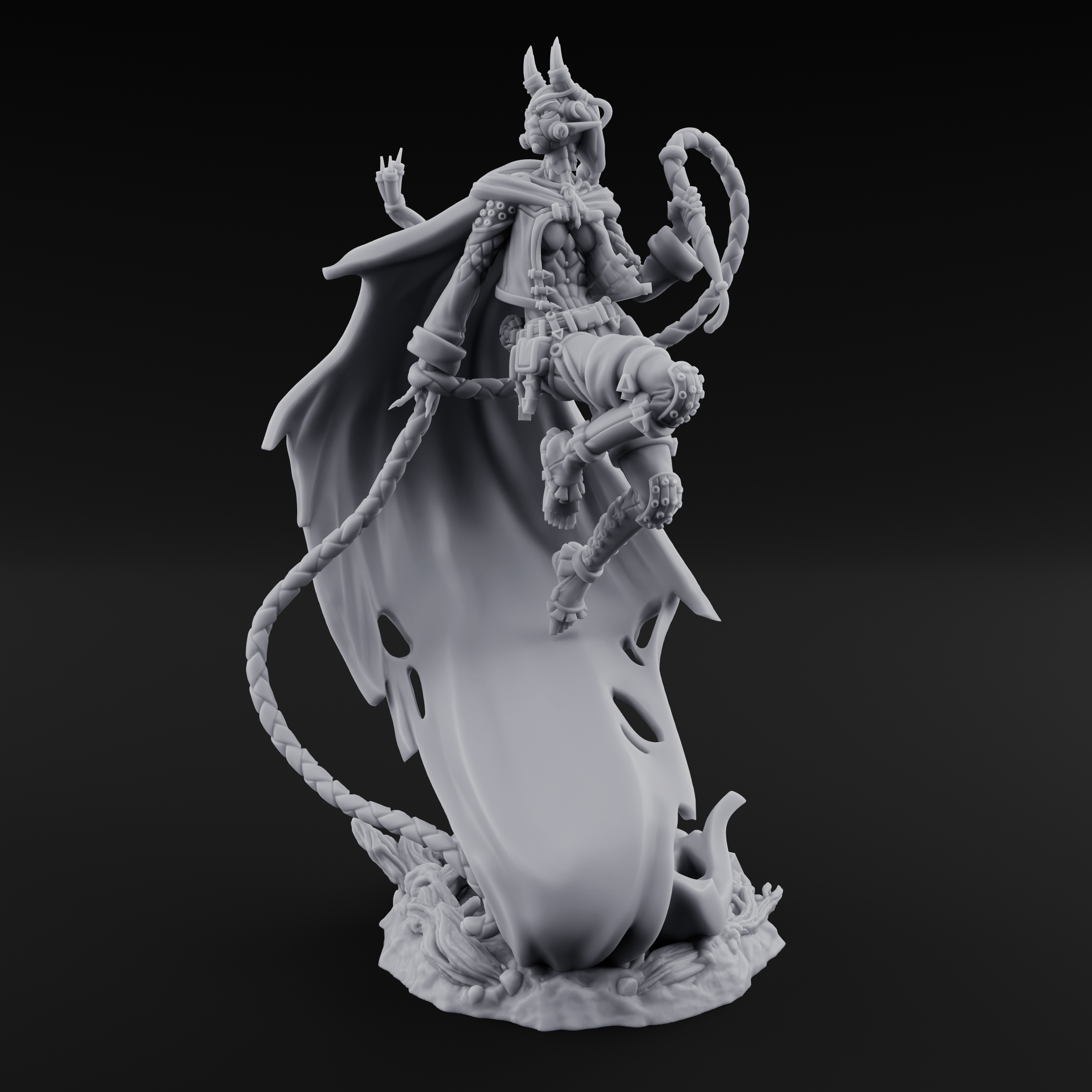 Whip Cracking Descent Tiefling Warlock