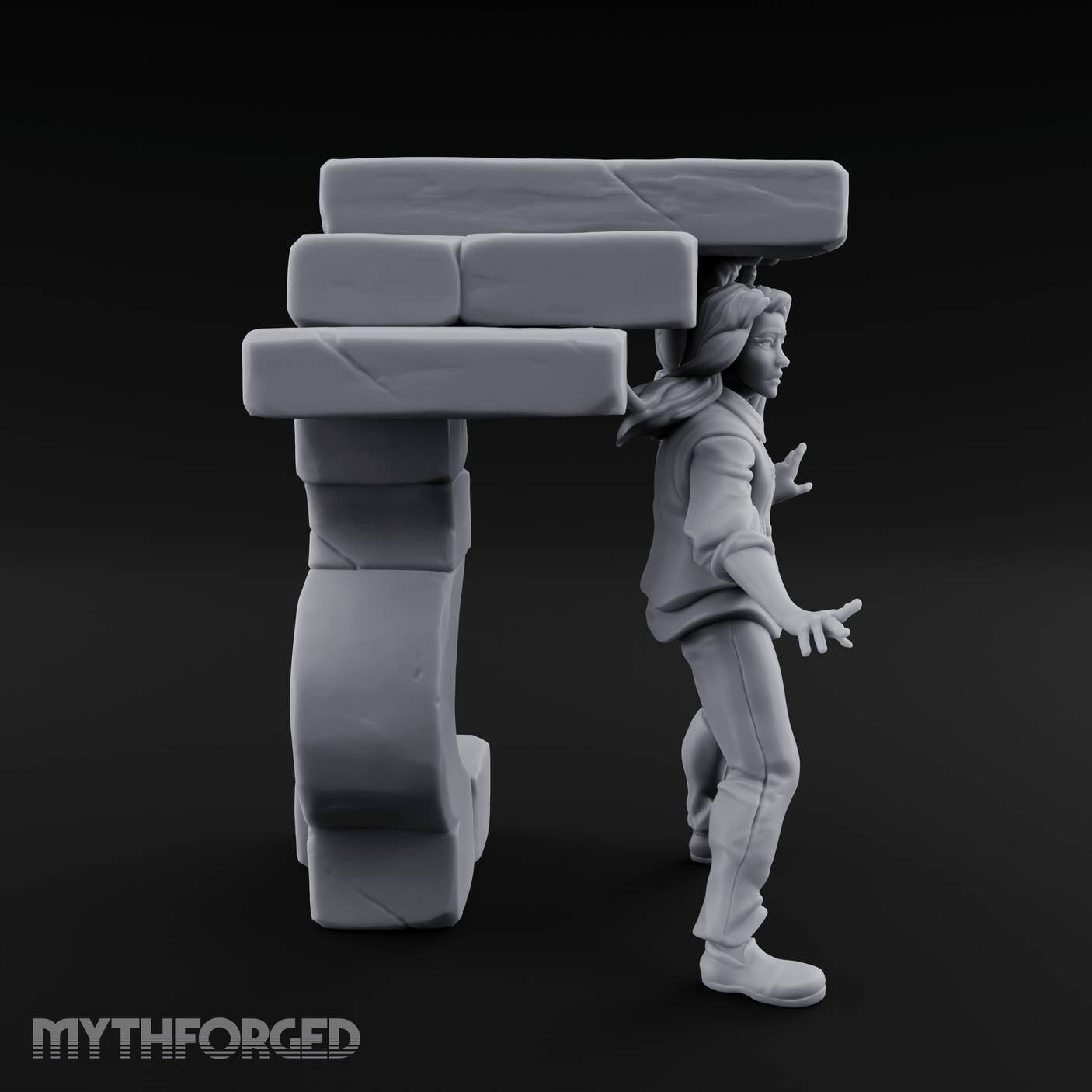 Juggling Heads Human Entertainer Miniature for Dungeons and Dragons, Pathfinder or other TTRPGs