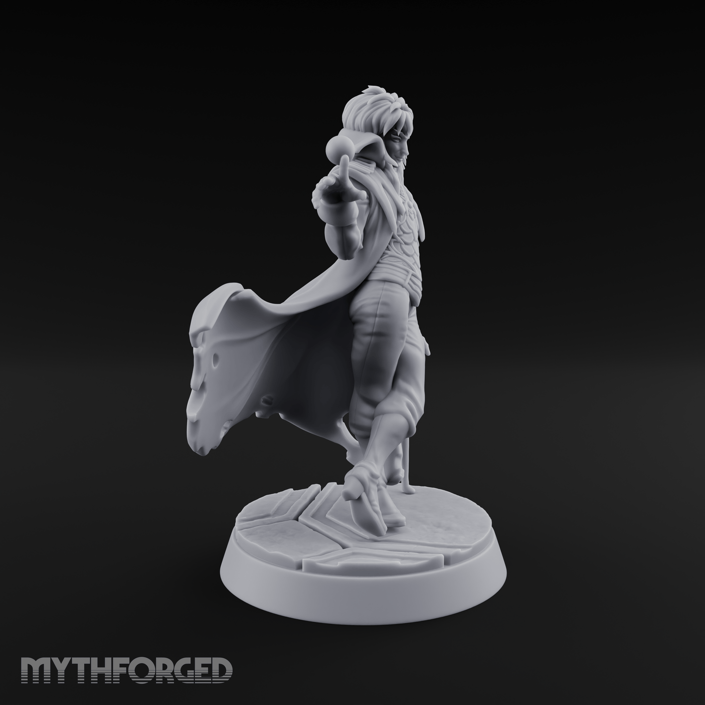 Orb Conjuring Tiefling Sorcerer Miniature for Dungeons and Dragons, Pathfinder or other TTRPGs