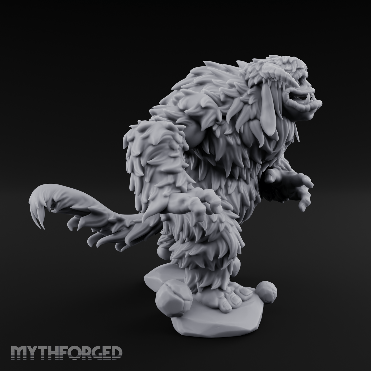 Shaggy And Snarling Owlbear Brute Miniature for Dungeons and Dragons, Pathfinder or other TTRPGs