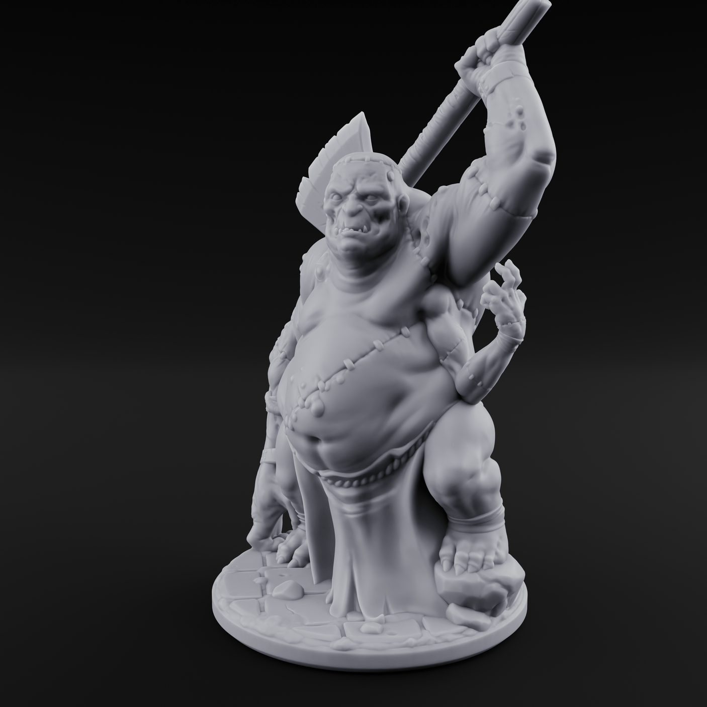 Stitched Together Zombie Abomination Miniature for Dungeons and Dragons, Pathfinder or other TTRPGs