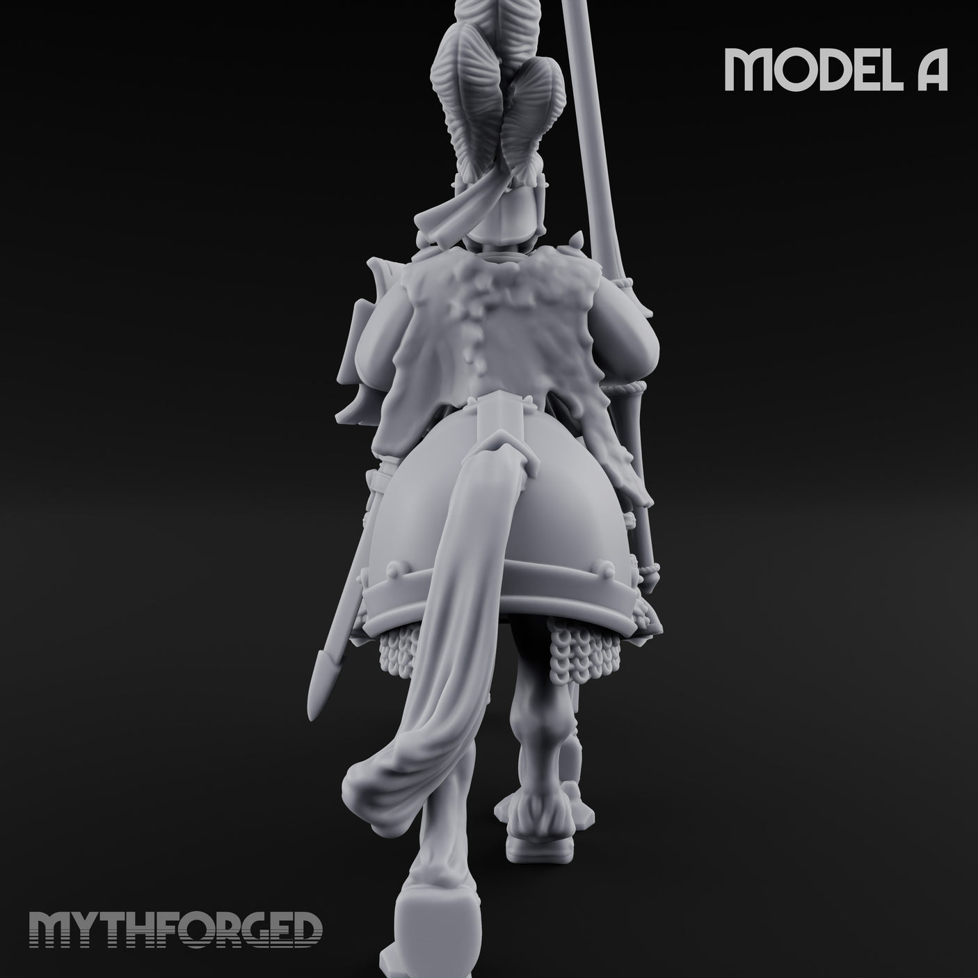 Lance And Sword Charging Human Knight on Horseback A Miniature for Dungeons and Dragons, Pathfinder or other TTRPGs