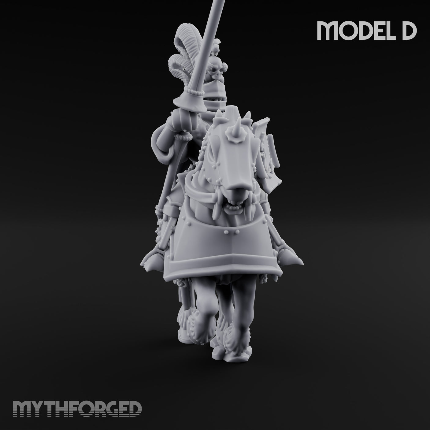 Lance And Sword Charging Human Knight on Horseback D Miniature for Dungeons and Dragons, Pathfinder or other TTRPGs
