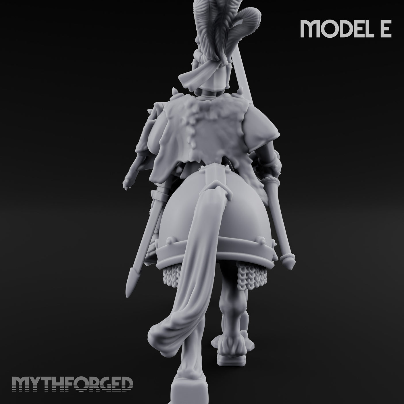 Lance And Sword Charging Human Knight on Horseback E Miniature for Dungeons and Dragons, Pathfinder or other TTRPGs