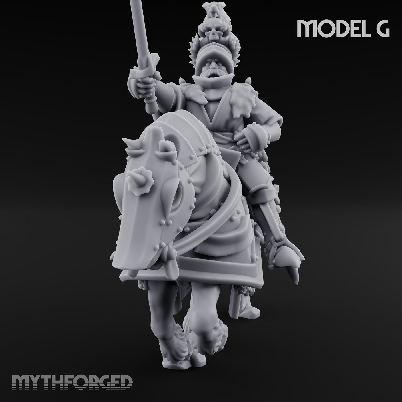 Lance And Sword Charging Human Knight on Horseback G Miniature for Dungeons and Dragons, Pathfinder or other TTRPGs