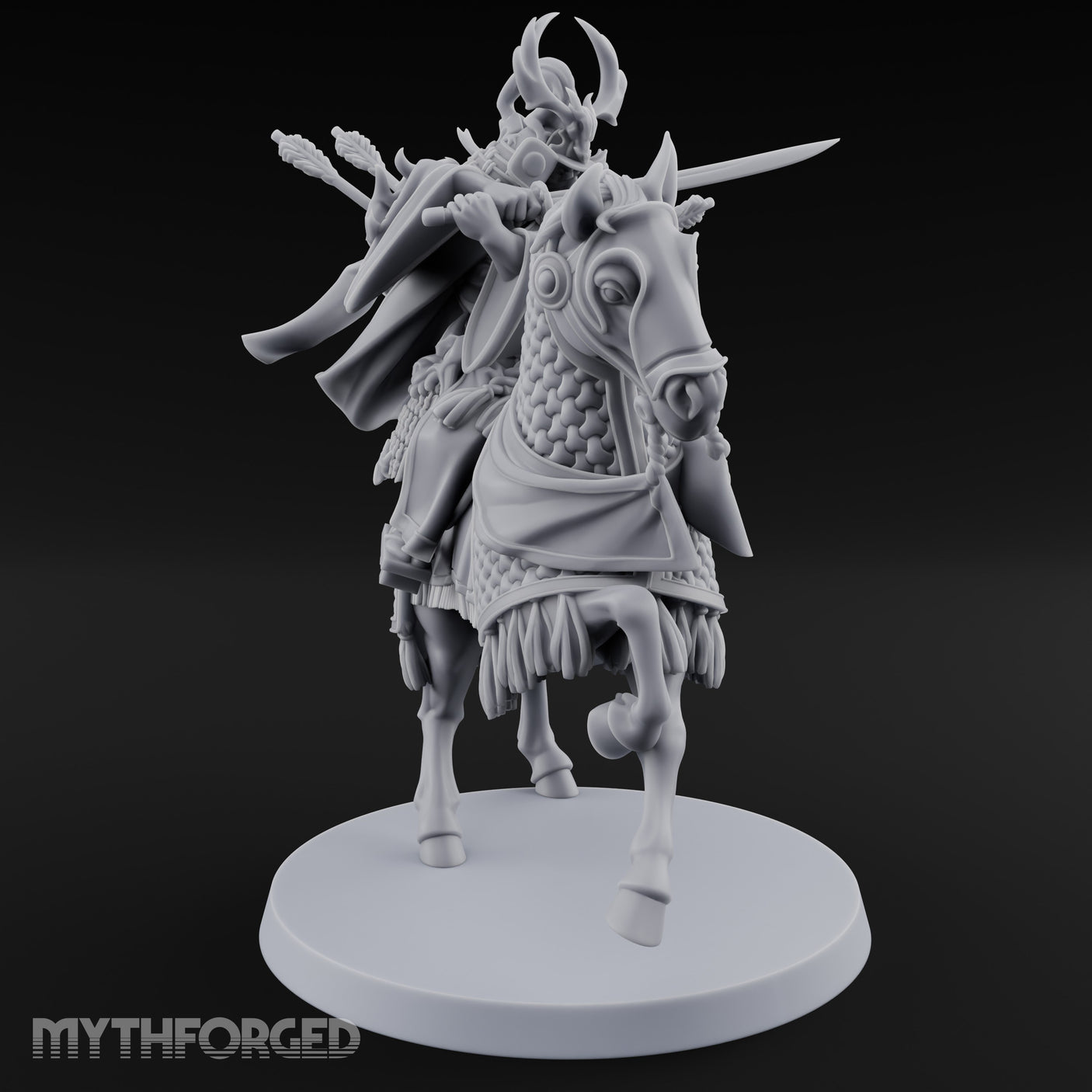 Lance Levelling Human Mounted Lord Miniature for Dungeons and Dragons, Pathfinder or other TTRPGs