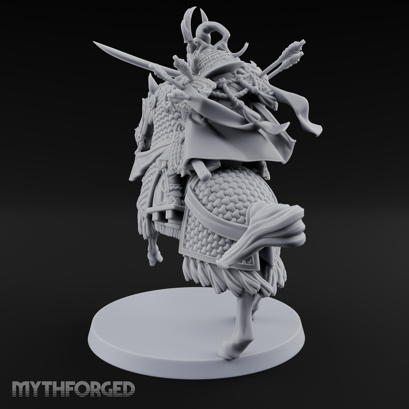 Lance Levelling Human Mounted Lord Miniature for Dungeons and Dragons, Pathfinder or other TTRPGs