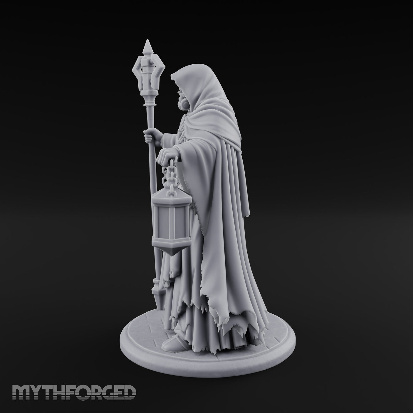 Lantern Bearing Skeleton Mask Priest Miniature for Dungeons and Dragons, Pathfinder or other TTRPGs