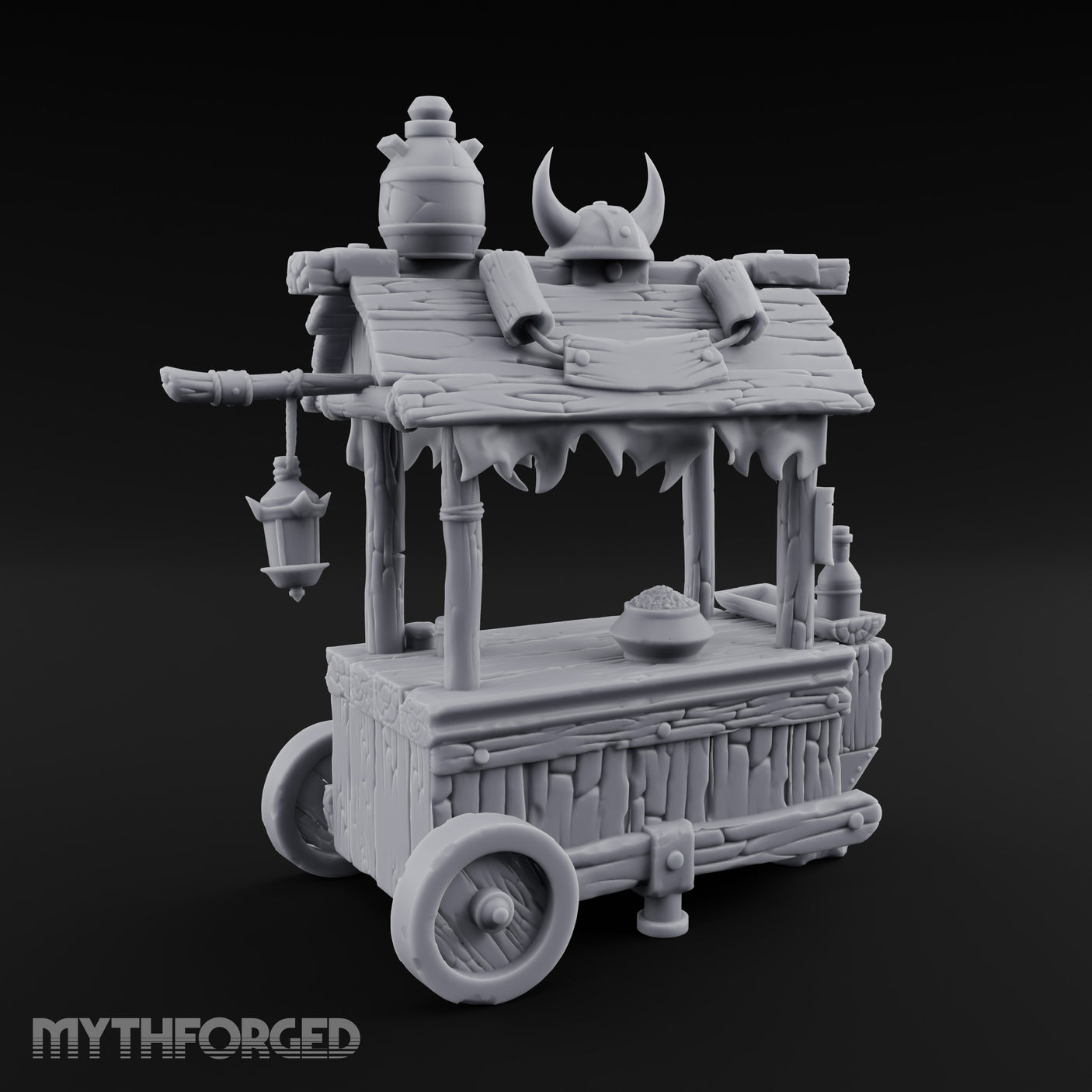 Lantern-Hung Helmet-Topped Goblin Market Cart gallery 1
