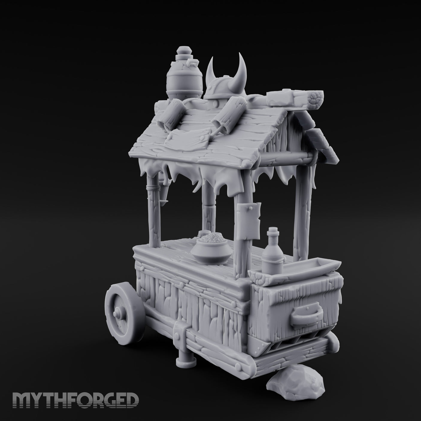 Lantern-Hung Helmet-Topped Goblin Market Cart gallery 7