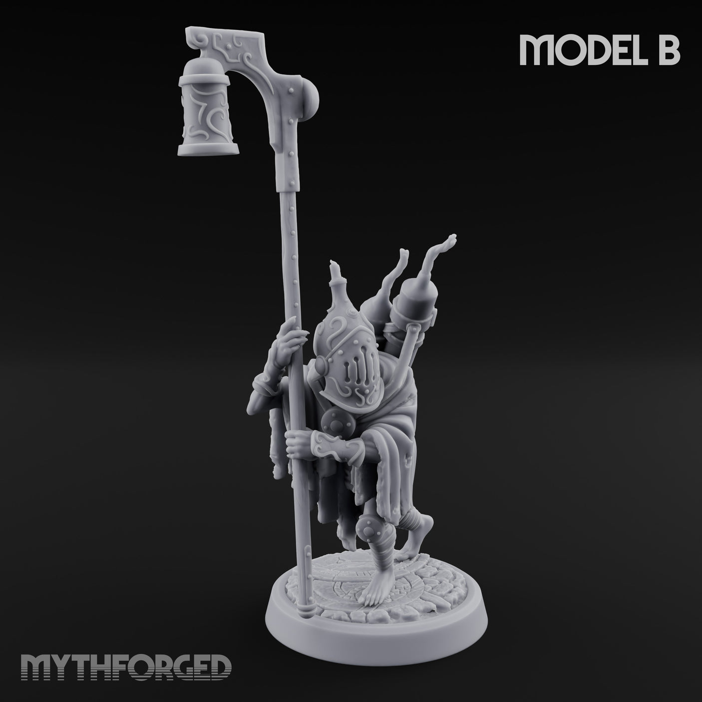 Lantern Pole Carrying Goblin Scout B Miniature for Dungeons and Dragons, Pathfinder or other TTRPGs