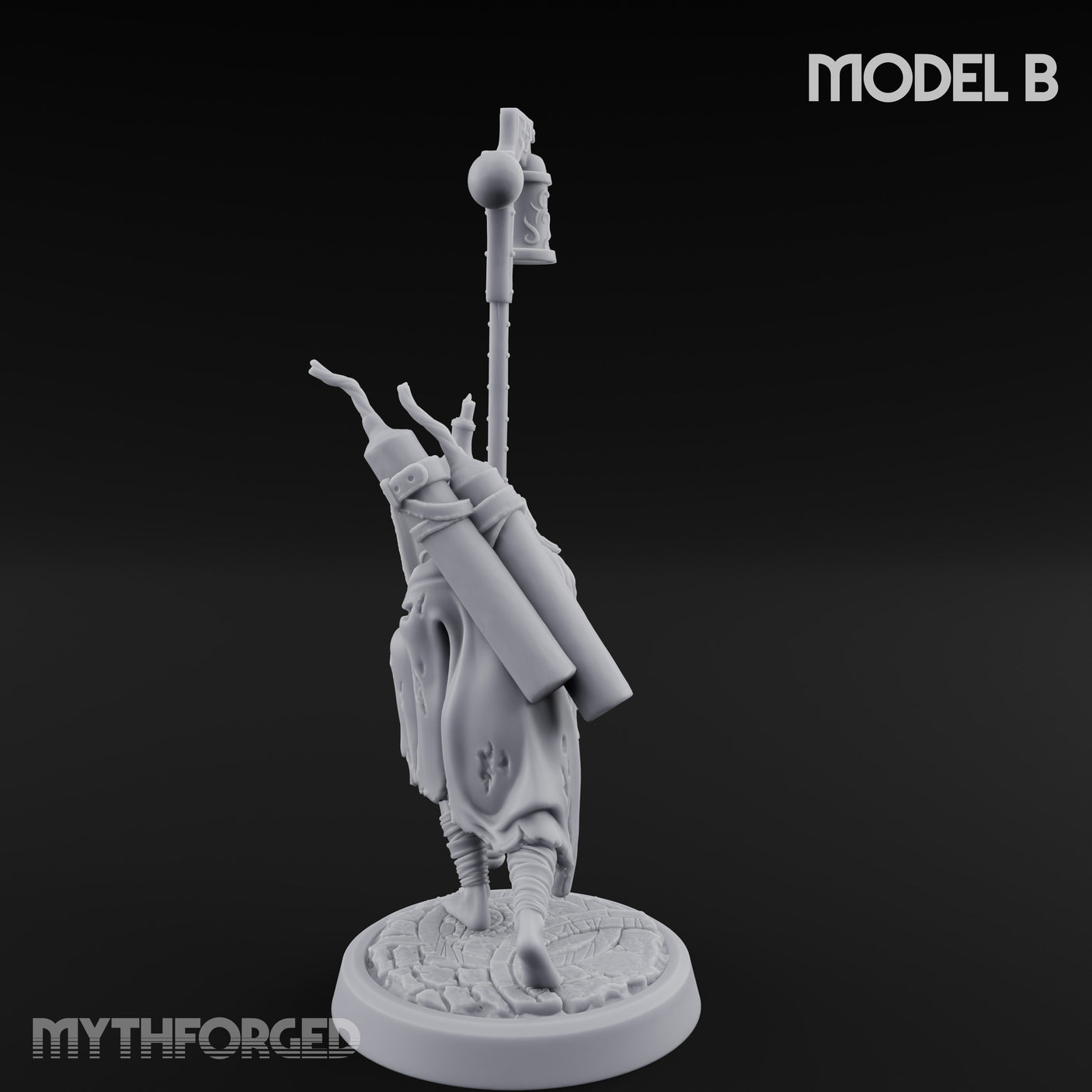 Lantern Pole Carrying Goblin Scout B Miniature for Dungeons and Dragons, Pathfinder or other TTRPGs